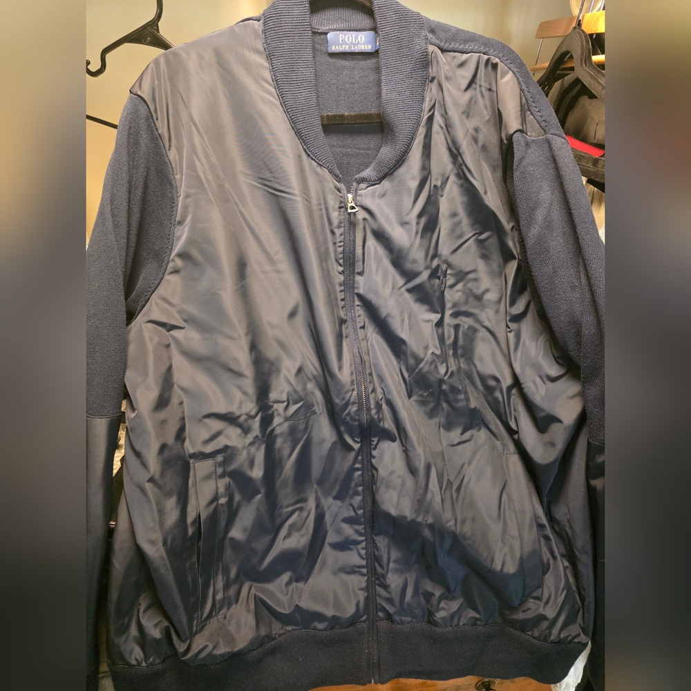 Men's Polo Navy Bomber Jacket Brand New XXL No Tags